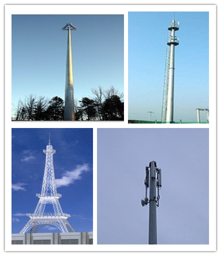 Χάλυβα τηλεπικοινωνιών κυψελοειδής πύργος Πολωνού κεραιών μονο για την επικοινωνία, ISO 9001 0