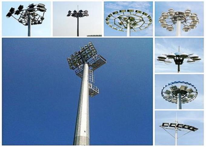 30meters δύναμη που ντύνει τον υψηλό ιστό Πολωνός με την εγκατάσταση CCTV για το φωτισμό αερολιμένων 0
