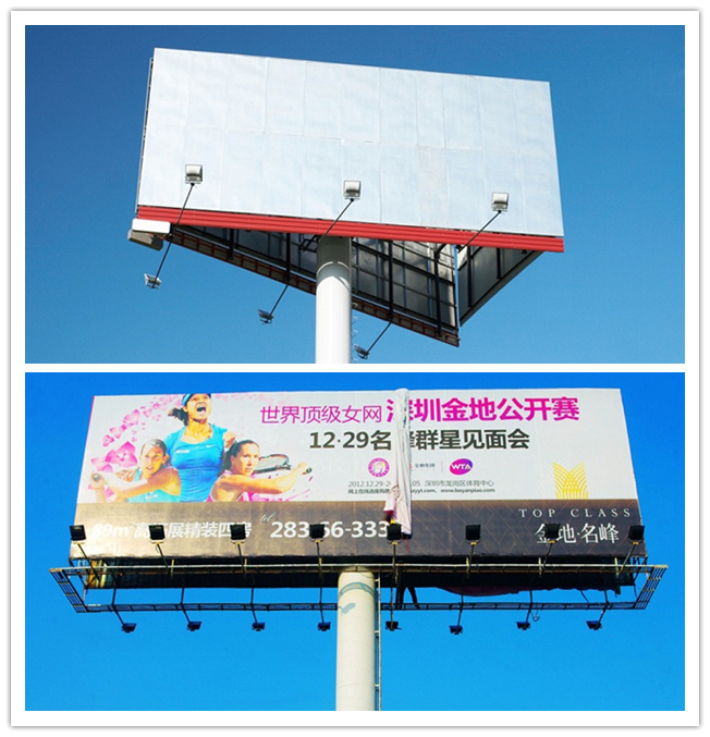 Πολυ υπαίθριος πίνακας διαφημίσεων ακρών του δρόμου χρώματος που διαφημίζει, πίνακας διαφημίσεων δομών χάλυβα 2