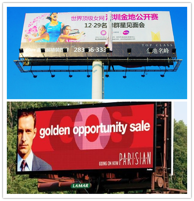Υψηλό φωτεινό πλήρες χρώμα δομών διαφήμισης πινάκων διαφημίσεων χάλυβα υπαίθριο έξω από τον πίνακα διαφημίσεων των οδηγήσεων 0