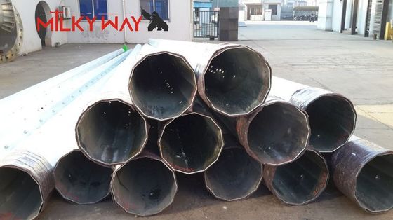 ποιότητας  33KV Tubular Octagonal Steel Power Pole with 500 Kg Design Load and Wind Speed 160km/h Earthquake Resistant Εργοστάσιο