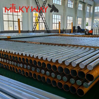 Ποιότητα  9 METERS TUBULAR STEEL POLES  TENSION IRAQI STAIRCASE STEEL POLES Εργοστάσιο