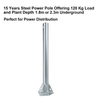 Ποιότητα  15 Years Warranty Steel Power Pole with 120 Kg Load Capacity and 1.8m or 2.3m Plant Depth for Power Distribution Εργοστάσιο