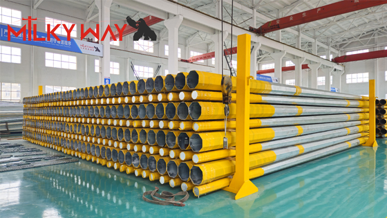Ποιότητα  High-Strength Q460 Octagonal Hot-Dip Galvanized Steel Pole for 69kV Power Transmission Lines Εργοστάσιο