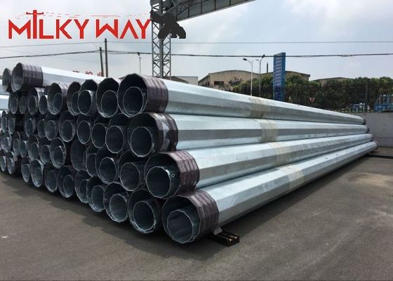 12M 16KN Steel Tubular Electric Pole για το έργο μετάδοσης ηλεκτρικής γραμμής διανομής προμηθευτής