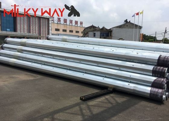 12M 16KN Steel Tubular Electric Pole για το έργο μετάδοσης ηλεκτρικής γραμμής διανομής προμηθευτής