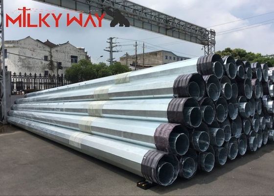 12M 16KN Steel Tubular Electric Pole για το έργο μετάδοσης ηλεκτρικής γραμμής διανομής προμηθευτής