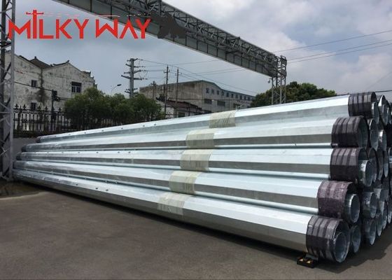 Διανομή ισχύος Ηλεκτρικός πόλος χάλυβα 35FT 40Ft Ζεστό βύθιση Ζυθοποιημένο φινίρισμα προμηθευτής