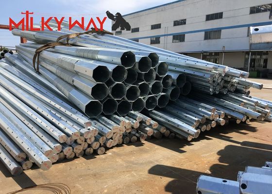 14m-21m Galvanized Steel Power Transmission Poles for Utility Line προμηθευτής