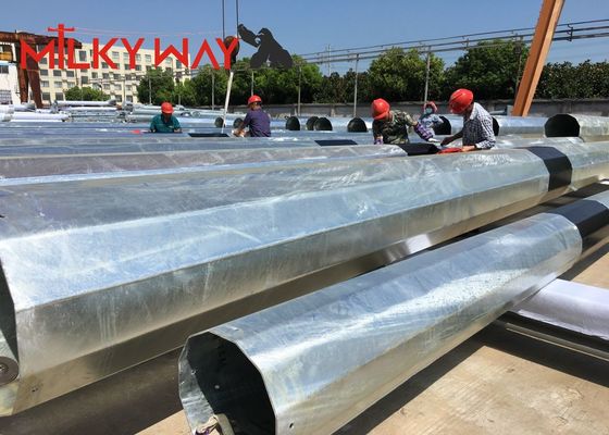80FT 90FT 138KV Γαλβανισμένοι Χαλύβδινοι Στύλοι Ισχύος για Ηλεκτρική Διανομή προμηθευτής