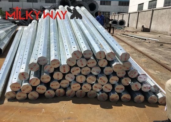 9m 200dan 400dan 650dan Galvanized Transmission Electrical Metal Pole For Distribution Line προμηθευτής