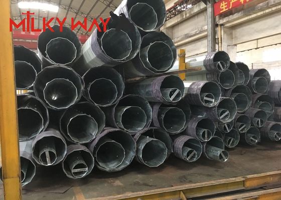 14m-21m Galvanized Steel Power Transmission Poles for Utility Line προμηθευτής