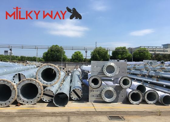 14m-21m Galvanized Steel Power Transmission Poles for Utility Line προμηθευτής