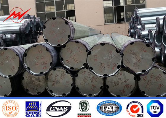 138KV σωληνώδης πόλος ισχύος από χάλυβα για την γραμμή μετάδοσης ισχύος 1 mm έως 36 mm προμηθευτής