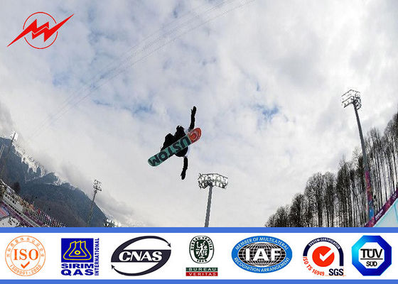 φωτισμός plaza πόλων ιστών 25m concial υψηλός με την ανύψωση του συστήματος