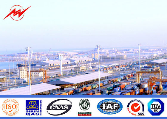 φωτισμός αθλητικών κέντρων πόλων ιστών 35m polygonal υψηλός με την ανύψωση του συστήματος