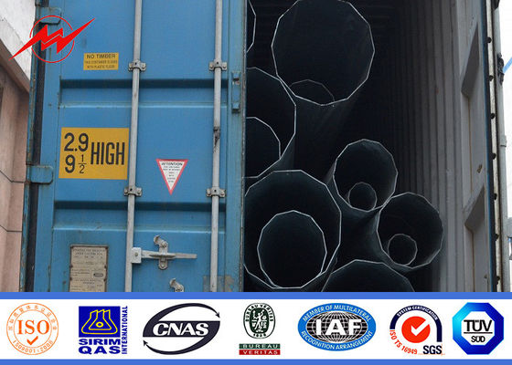 Προσαρμοσμένος 50FT γαλβανισμένος ηλεκτρική δύναμη χάλυβας Πολωνός για τη μετάδοση 110kv