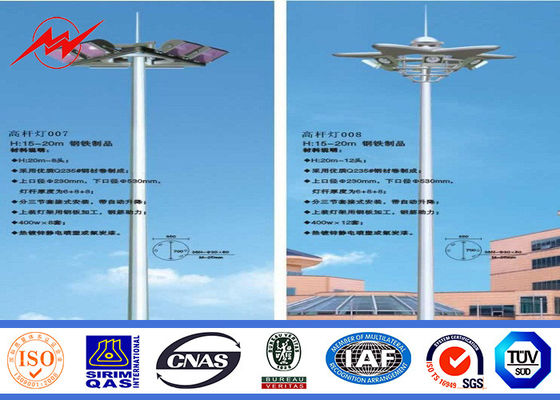 Q345 χάλυβα πόλων υψηλός ιστός Πολωνός πόλων χάλυβα σωληνοειδής για το στάδιο