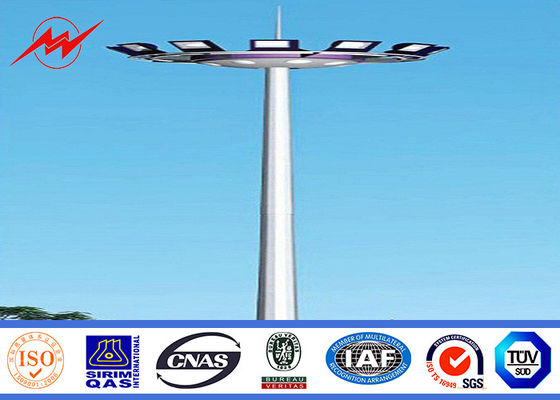 Q345 χάλυβα πόλων υψηλός ιστός Πολωνός πόλων χάλυβα σωληνοειδής για το στάδιο