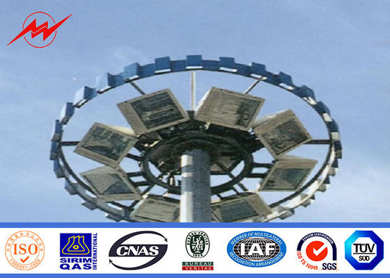 Γήπεδο ποδοσφαίρου 30 γαλβανισμένος μέτρο υψηλός ιστός Πολωνός με την ανύψωση του συστήματος