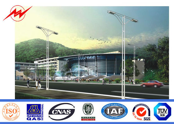 Ηλιακά 2.75mm 12m διπλό ξεπερνούν το γαλβανισμένο χάλυβα Πολωνός για τον οδικό φωτισμό