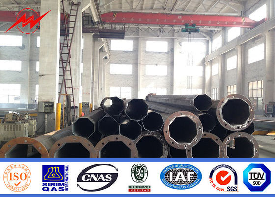 15m Ηλεκτρικός στύλος ισχύος Προσαρμόσιμη πλάκα βάσης τοποθετημένη μεταφορά χάλυβα