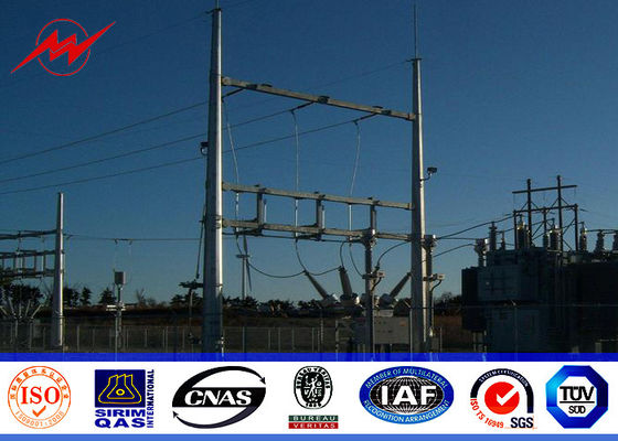 ο κωνικός πόλος ηλεκτρικής δύναμης 11m Q235 υλικός γαλβάνισε το ενιαίο τμήμα