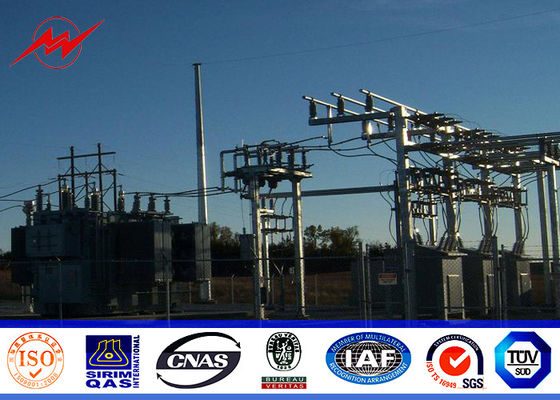 Κωνικός πόλος ηλεκτρικής δύναμης πάχους 3.5mm 22m ύψος με τρία τμήματα της μετάδοσης