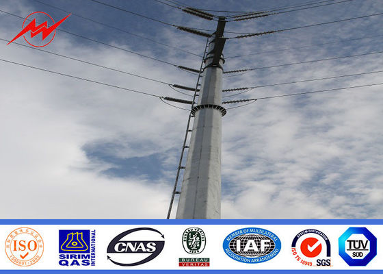 69KV πόλος 25ft γαλβανισμένος χάλυβας Πολωνός χάλυβα με το διαγώνιο βραχίονα