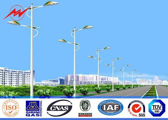 Στρογγυλός/οκτάγωνος γαλβανισμένος φωτεινός σηματοδότης Πολωνοί καυτής εμβύθισης 8m με 30w τις οδηγήσεις