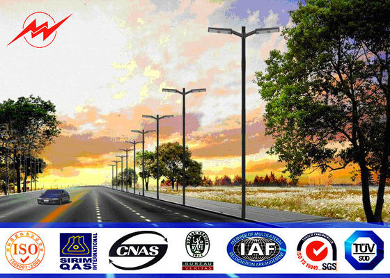 Στρογγυλός/οκτάγωνος γαλβανισμένος φωτεινός σηματοδότης Πολωνοί καυτής εμβύθισης 8m με 30w τις οδηγήσεις