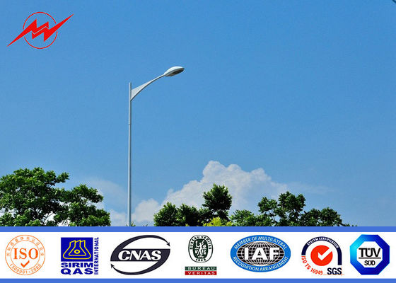 Ενιαίο υποστήριγμα φωτισμού οδών που σταθμεύει ελαφριούς Πολωνούς 5m ύψος 3mm πάχος