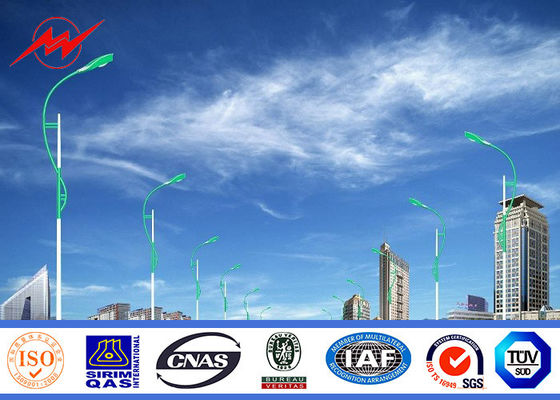 Προστατευόμενος από τους κραδασμούς 7m ενιαίος ηλιακός οδικός φωτεινός σηματοδότης Πολωνοί βραχιόνων για το φωτισμό πανεπιστημιουπόλεων