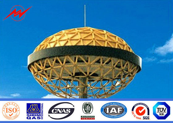 Υψηλός ιστός Πολωνός ζωγραφικής HDG 70M με την ανύψωση του συστήματος για το φωτισμό Plaza