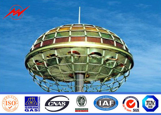 Υψηλός ιστός Πολωνός ζωγραφικής HDG 70M με την ανύψωση του συστήματος για το φωτισμό Plaza