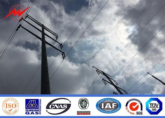 Οκτάγωνος Galvanization χάλυβας χρησιμοτήτων ηλεκτρικής ενέργειας ελαφρύς Πολωνός 10kv - 400kv