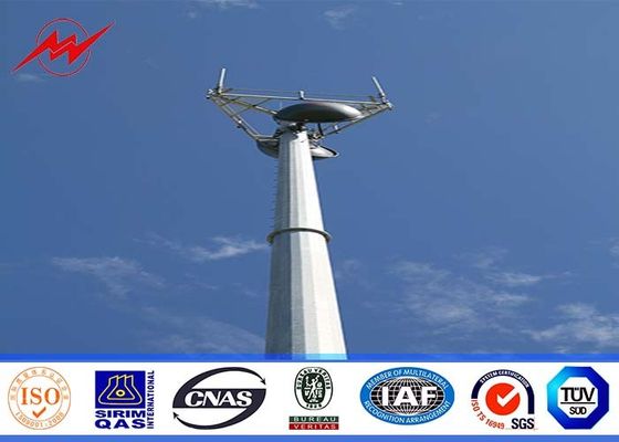 Χάλυβας 100ft μονο τηλεφωνικός πύργος κυττάρων Πολωνού κινητός/εκλεπτυμένος/βαλμένος φλάντζα χάλυβας Πολωνοί