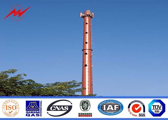 Χάλυβας 100ft μονο τηλεφωνικός πύργος κυττάρων Πολωνού κινητός/εκλεπτυμένος/βαλμένος φλάντζα χάλυβας Πολωνοί