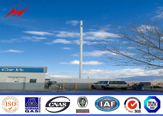 Χάλυβας 100ft μονο τηλεφωνικός πύργος κυττάρων Πολωνού κινητός/εκλεπτυμένος/βαλμένος φλάντζα χάλυβας Πολωνοί