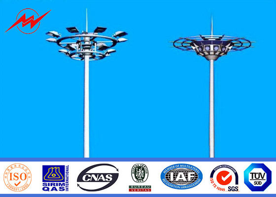 Υψηλός ιστός Πολωνός, εμπορικοί υπαίθριοι ελαφριοί Πολωνοί επιστρώματος σκονών 30M με την ανύψωση του συστήματος