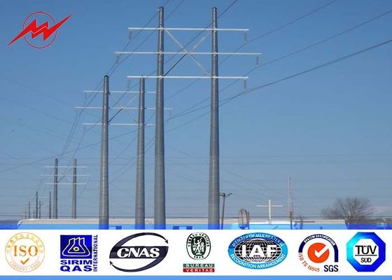 Οκτάγωνη 35FT χρησιμότητα Πολωνός χάλυβα 110kv με το χάλυβα που αναρριχείται στη βαθμίδα για τη γραμμή μετάδοσης