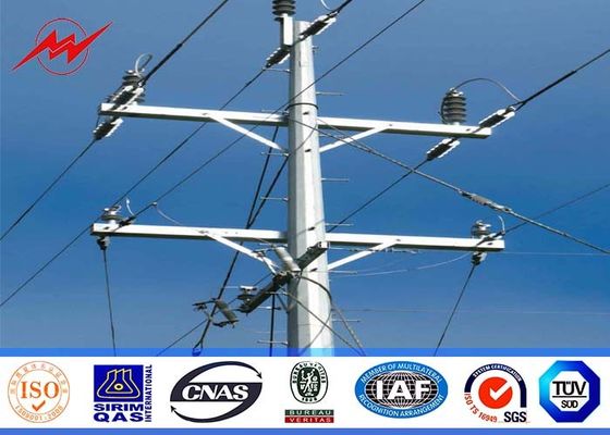 Οκτάγωνη 35FT χρησιμότητα Πολωνός χάλυβα 110kv με το χάλυβα που αναρριχείται στη βαθμίδα για τη γραμμή μετάδοσης