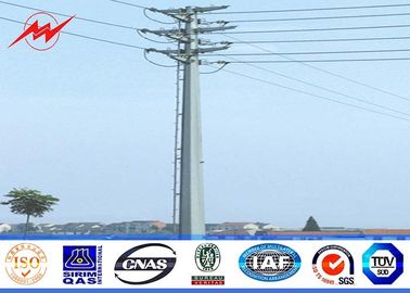 10M 2.5KN υλικό Πολωνού χρησιμότητας χάλυβα Q345 για τη δύναμη διανομής της Αφρικής Electicity με galvanization