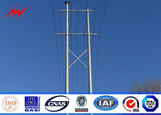 μικρή χρησιμότητα Πολωνός χάλυβα ύψους 30ft 66kv για τη γραμμή μετάδοσης δύναμης με τα διπλά όπλα