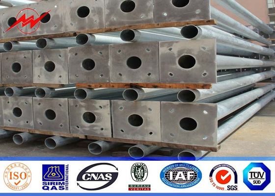 8sides 35ft χρησιμότητα Πολωνός χάλυβα 110kv για το ηλεκτροφόρο καλώδιο μετάδοσης με τον ενιαίο βραχίονα