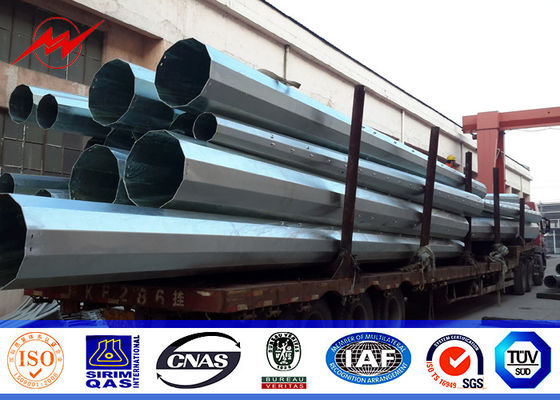 8sides 35ft χρησιμότητα Πολωνός χάλυβα 110kv για το ηλεκτροφόρο καλώδιο μετάδοσης με τον ενιαίο βραχίονα