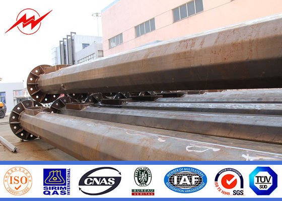 Ανεκτός στρογγυλός υψηλός ιστός ελαφρύς Πολωνός χάλυβα καυτής εμβύθισης γαλβανισμένος για το τετράγωνο