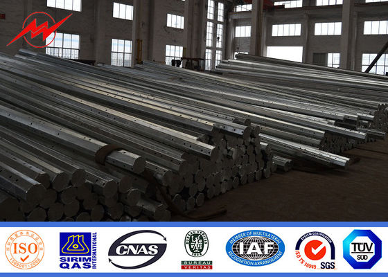 Polygonal 33KV 12m ηλεκτρική χρησιμότητα Πολωνός χάλυβα μετάδοσης με τα διαγώνια όπλα