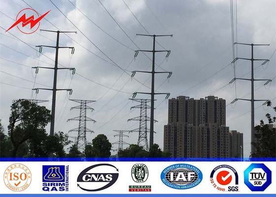 14m 500 Dan Tapered Steel Utility Pole, γαλβανισμένος χάλυβας Πολωνοί με την αναρρίχηση της προστασίας σκαλών