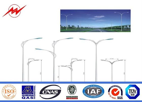 Υπαίθριοι γαλβανισμένοι φωτεινοί σηματοδότες Πολωνοί Πολωνών χρησιμότητας χάλυβα με το διπλό βραχίονα